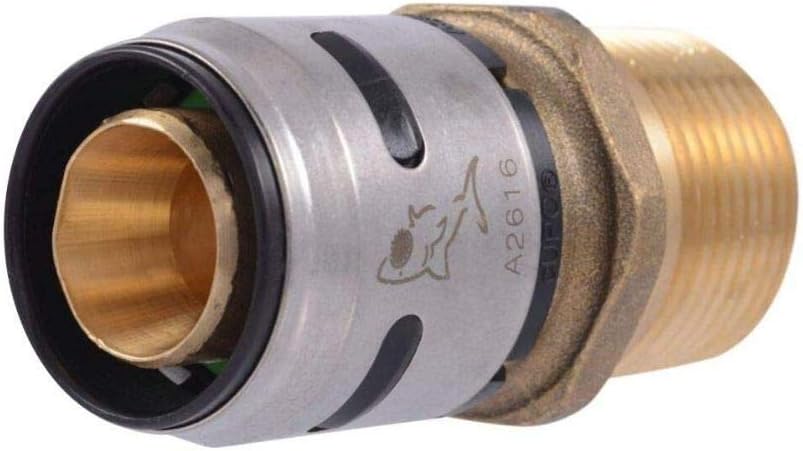 SharkBite 1/2 Inch EvoPEX Male Adapter, Pack of 2, Push to Connect Plumbing Fitting, PEX, K120Z2