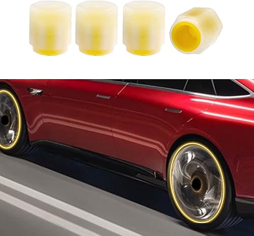 Miniatura 8 de Tapones de vástago de válvula de neumático, cubierta de tapones de aire para neumáticos, tapa de vástago de válvula de rueda de automóvil iluminada,