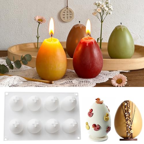 Sunshine Smile 3D Eierform Ostereierform, Silikonform Kerzenformen Gießen, Silikon Kerzenformen Handgefertigte, Ostern, Zementformen