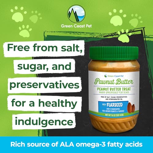 All-Natural Pawnut Butter for Dogs | Made in USA | Peanut & Flaxseed Blend All-Natural Pawnut Butter for Dogs | Made in USA | Peanut & Flaxseed Blend