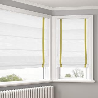 Cordless Window Roman Shades, No Drill No Tools Elegant Light Filtering ...