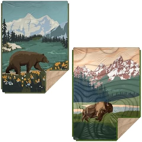 KawaGebo Kamp Campng Blanket Sherpa - Outdoor Blanket Waterproof, Warm Blanket for Camping, Picnic, Outdoors, Travel, Stadium, Festivals, Beach, Hammock Camp Blanket 56"x 78" Machine Washable, DWR Cover