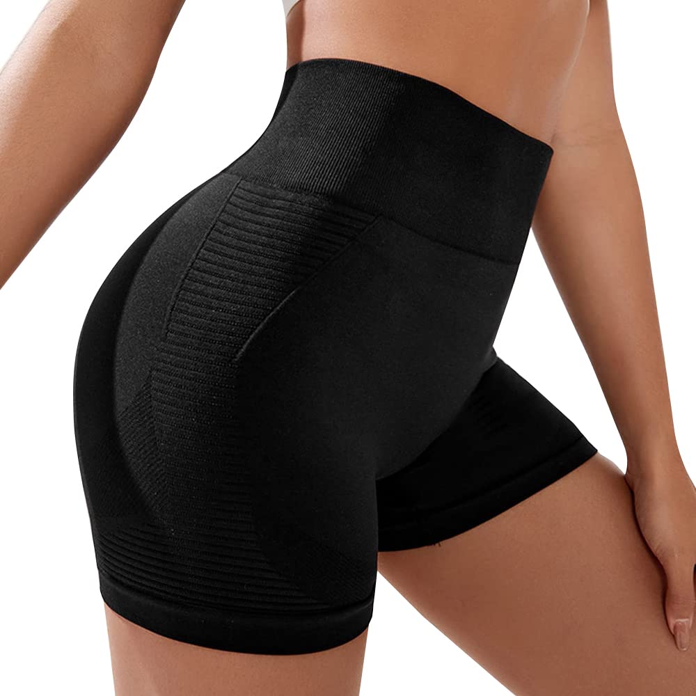 Short Sport Boolavard Femme - Scrunch Booty Taille Haute - Fitness, Yoga, Gym (92% Polyester, 8% Élasthanne)