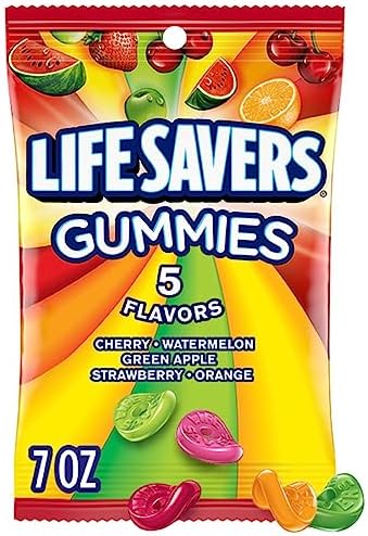 LIFE SAVERS Gummy Candy, 5 Flavors, 7 oz Bag