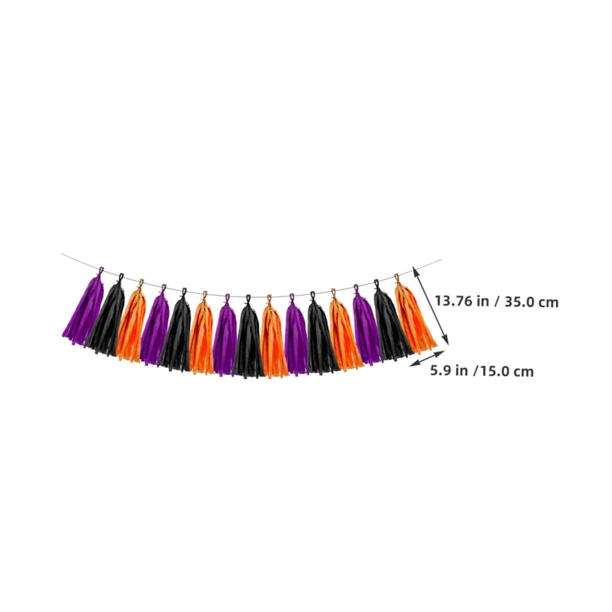 60 Piezas Guirnalda de Papel con Flecos Coloridos para Fiestas de Halloween Decoración Colgante Ligera y Reutilizable para Cumpleaños Bodas y Showers