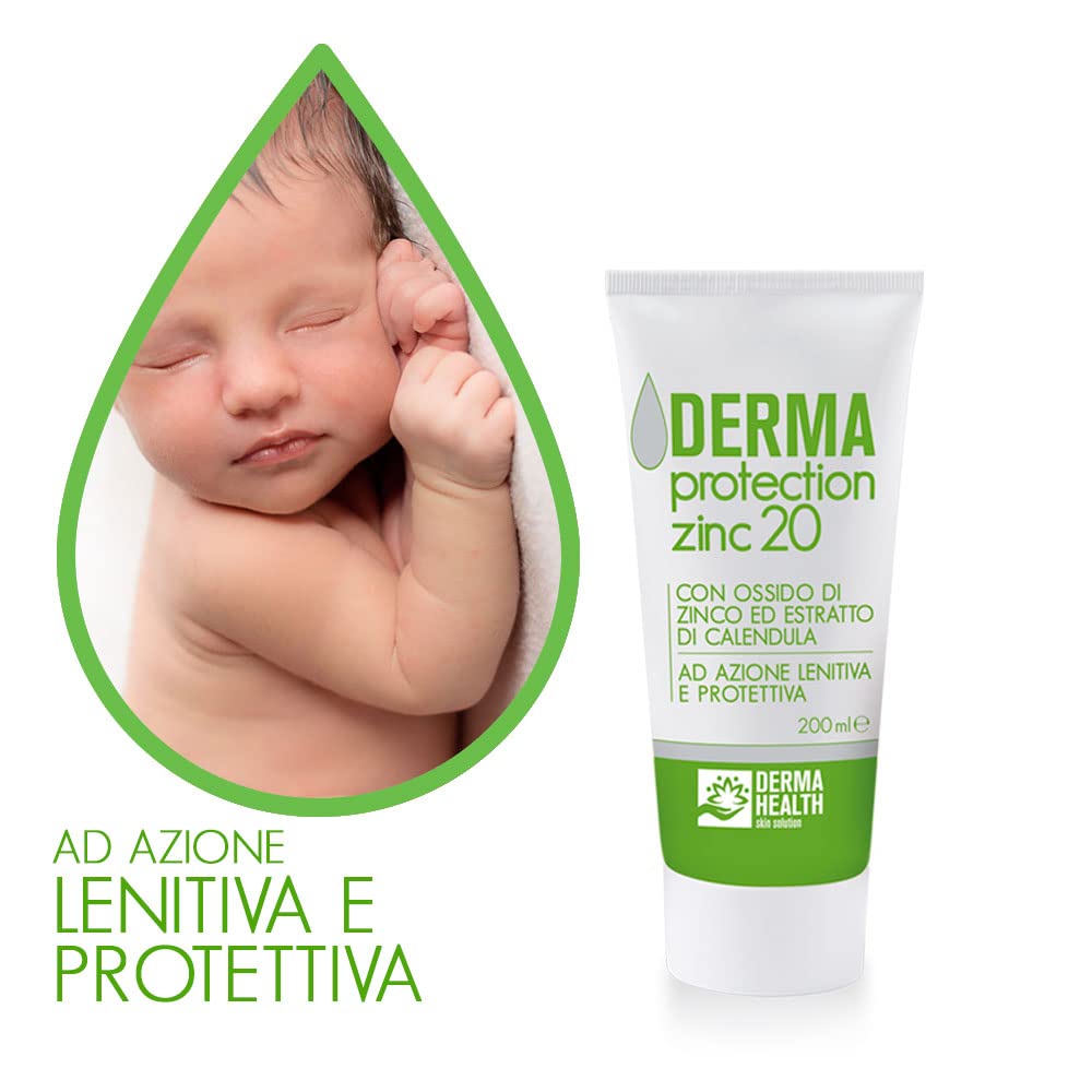 Derma Health Derma Protection Zinc 20 Crema Emolliente e Protettiva all'ossido di zinco 20% 200 ml
