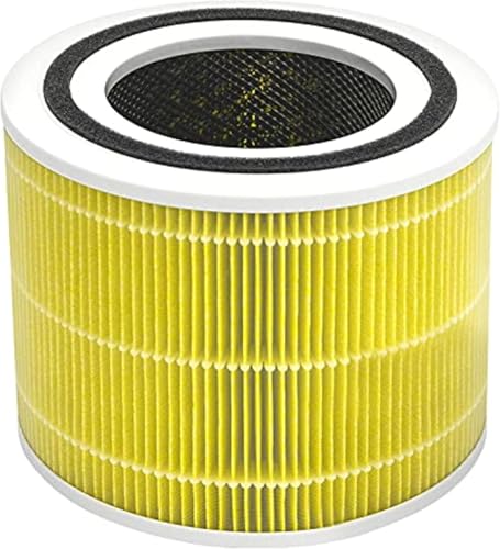 LEVOIT Core300-RF-PA Genuine Air Purifier Replacement Pet Allergy Replacement Filter 3-in-1 HEPA High-Efficiency Activated Carbon Yellow Suitable for Core 300 & Core 300S