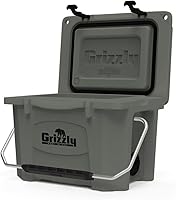 Vista 3 de Grizzly 20 Cooler Cofre de hielo de 20 cuartos de galón duradero con aislamiento rotomoldeado Fabricado en Estados Unidos Garantía de por vida