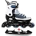 Cox Swain Sneak 2in1 größenverstellbare Kinder Inline Skates und Schlittschuhe mit PU Gummirollen...