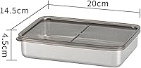 Vista 2 de Recipiente de tocino para refrigerador, 1000ML/2000ML/800ML/400ML Crisper Box 304 Recipientes herméticos de almacenamiento de carne con tapas