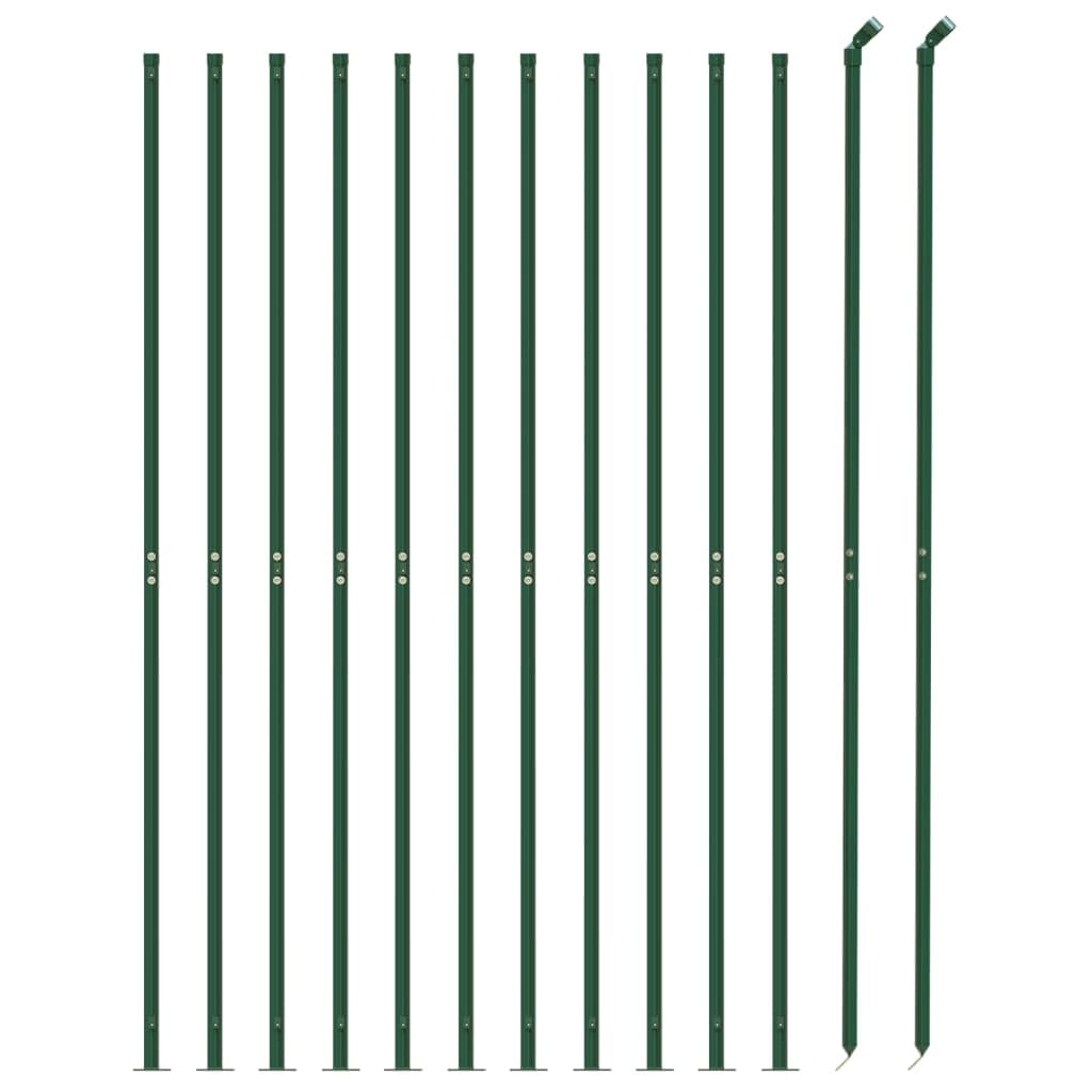 IKAYAA Malla Ganadera Metálica con Brida Valla Ovejas Ganadera Malla de Alambre Valla De Jardín Cerca de Alambre Valla de Salvaje Pesado Valla Forestal 0.8 x 25 m Verde