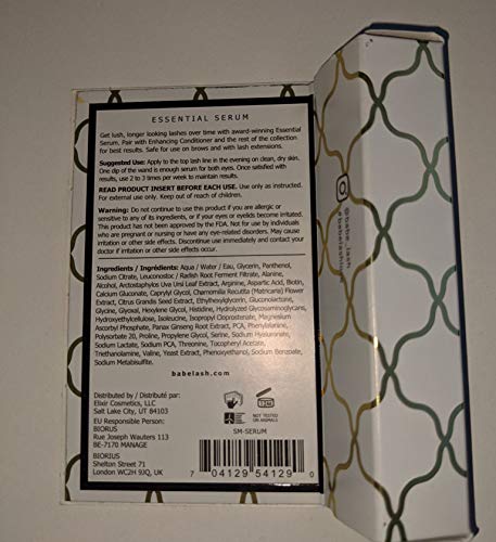 Babe-Lash-Essential-Serum-for-Eyelash-Brow-for-Natural-Fuller-Longer-Looking-Eyelashes-Boosts-Hydrates-and-Conditions-Lash-and-Brow-Use-on-Lash-Brow-Lash-Extensions-1-ML Babe Original Lash Serum - Fuller & Longer Looking Eyelashes, Advanced Lash Enhancing Treatment for Natural Lashes, Extensions & Eyebrows, Vegan & Cruelty-Free