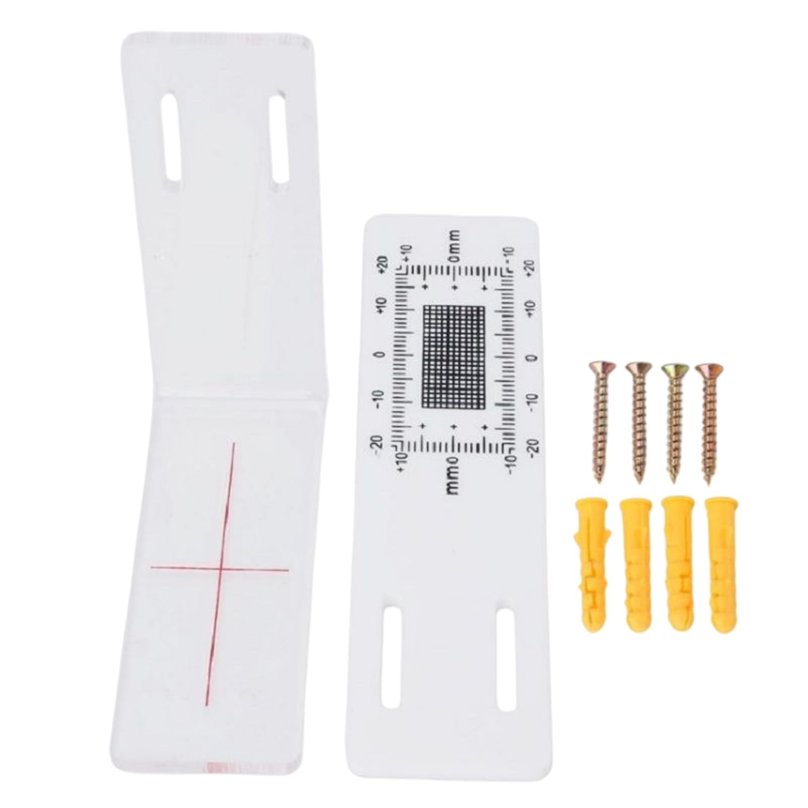 Muiltvoe Crack Gauge Monitor | L Shape Acrylic Measuring Ruler | Crack Measuring Instrument,for Detection Tracking Building Internal External Wall Corner