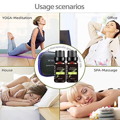 Rosemary Essential Oil Set Organic Plant Natural 100% Pure Rosemary Oil For Diffuser,Cleaning,Home,Bedroom,Spa,Massage,Aromatic,Perfumes,Humidifier,Skin,Soap,Candles 2 Pack 10Ml… #TOP3