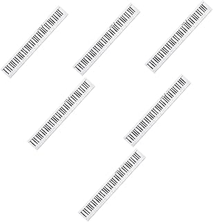 Vaguelly 6pcs Piano Key Practice Sheet Kids Stickers Music Stickers Children's 88 Key Note Chart Silicone Piano Kids Piano Keyboard Paper White Piano Keyboard Comparison Paper Folding