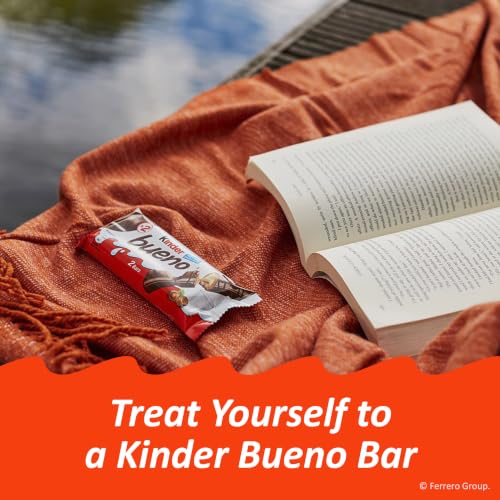Kinder Bueno milk chocolate bars, crispy wafer hazelnut cream snacks, 30 ct | Sweet treat snacks for adults, milk chocolate candy bars with crispy wafer and hazelnut cream, snack packs for sharing - image 5