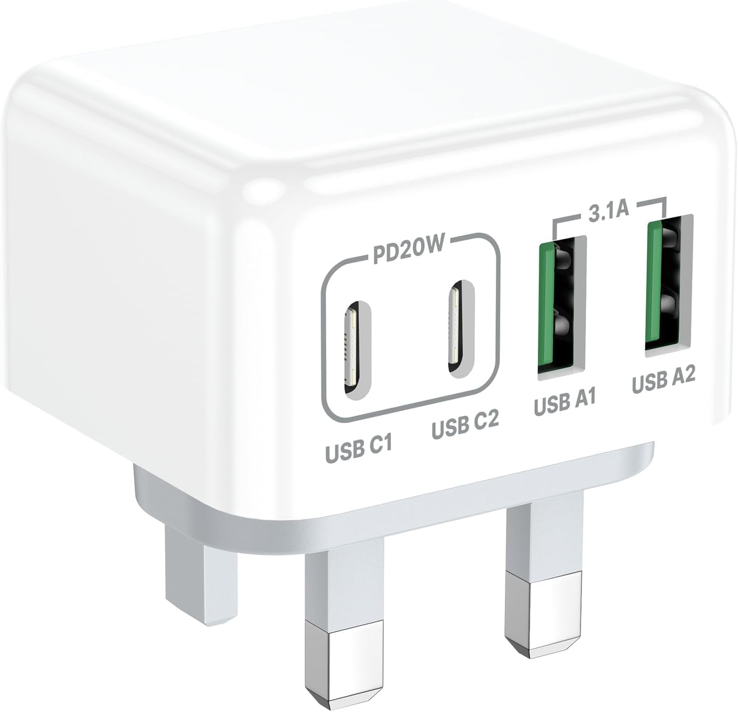 USB C Plug, 40W USB C Charger Fast Charger Plug UK Charging for iPhone 16 15 14 13 12 11 Pro Max Plus XS XR, iPad, Samsung Galaxy, USBC Fast Charge Power Adapter PD 3.0 Quick Wall Plug