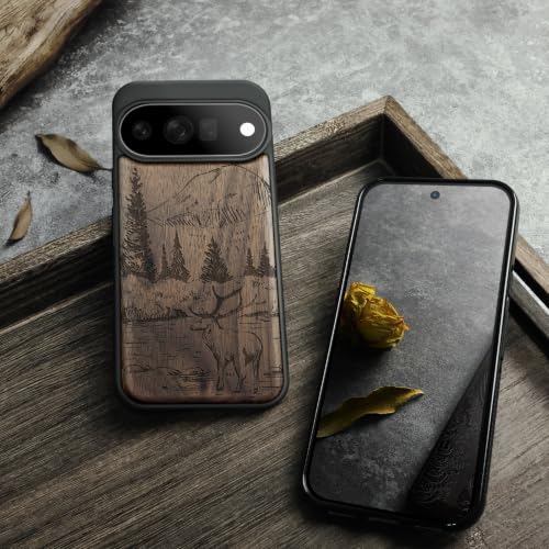 Google Pixel 11 Pro XL case protection antichoc bois noyer compatible MagSafe