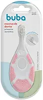 Buba Escova de Dente para Primeiros Dentinhos, 0-2 Anos, Branco e Rosa