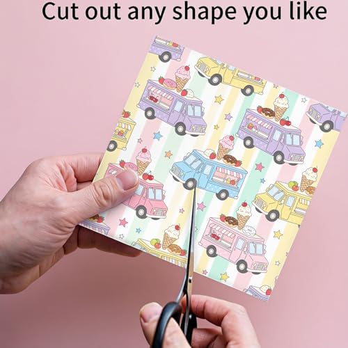 Papier scrapbooking 24 feuilles avec motifs imprimés recto verso de qualité - 7