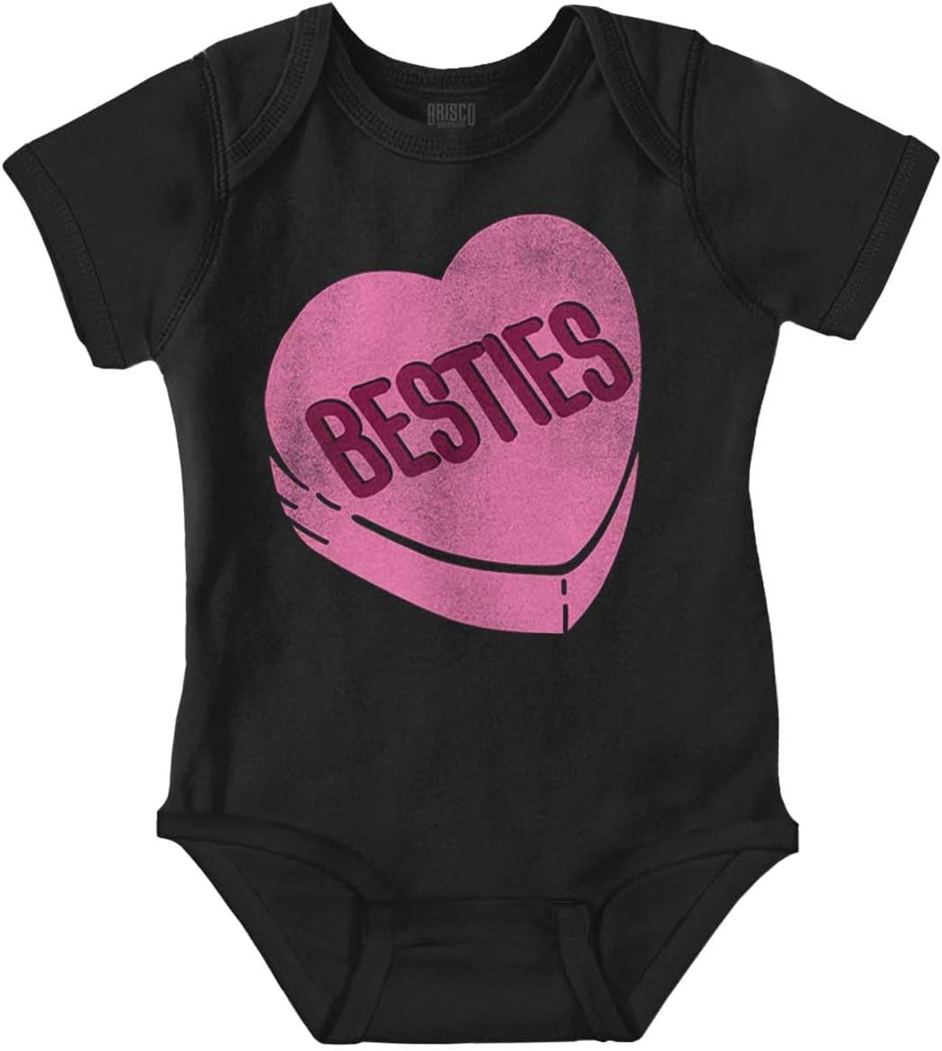 Galantine's Besties Candy Heart Baby Bodysuit Jumper Girls