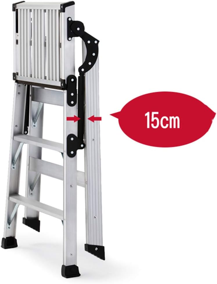 Step Stool Two-Step Ladder, Metal Non-Slip Household Ladder Multifunction Outdoor Folding Ladder Household Ladder/64 X 80 X 75Cm
