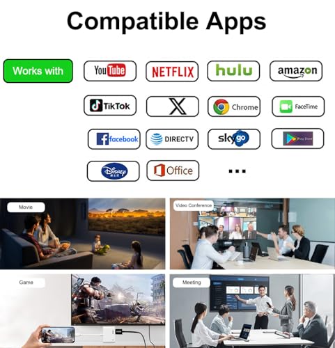 Apple MFi Certified USB C to HDMI Adapter for iPhone 15 16 17 to TV, 4K@60Hz & 100W Fast Charge Type-C to HDMI Dongle for iPad Pro, MacBook Air/Pro, Galaxy S26 S25 S24 to HDTV Projector Monitor by Miohuka - Image 6