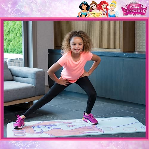 Disney Princess Ariel Kids Yoga Mat Non Slip for Boys and Girls, All Purpose, PVC, Fitness and Workout Accessories, Blue, 10 mm - Image 6