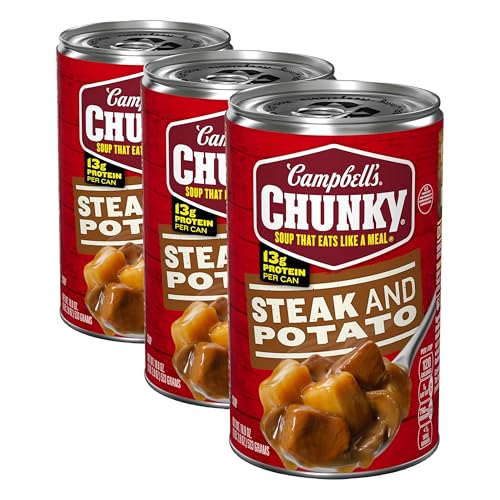 Image of Campbell's Chunky Soup, Steak And Potato Soup, 18.8 Ounce Can (Pack of 3)
