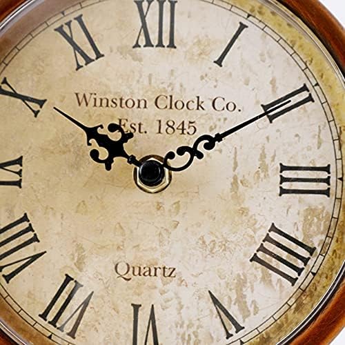 Battery Operated Silent Table Clock Vintage Retro Iron Ornament Table Clock