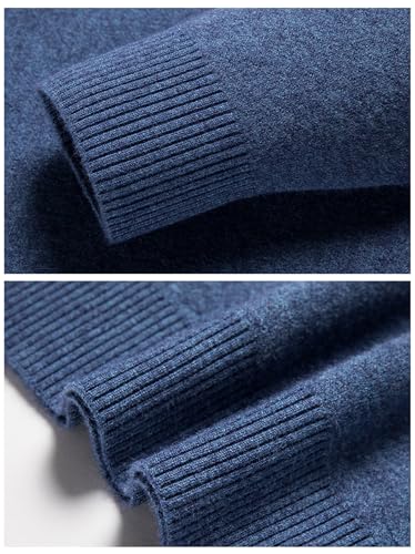 Men's Sweaters Quarter Zip Mock Neck Knit Long Sleeve Pullover Fall Winter Casual Polo Sweater4