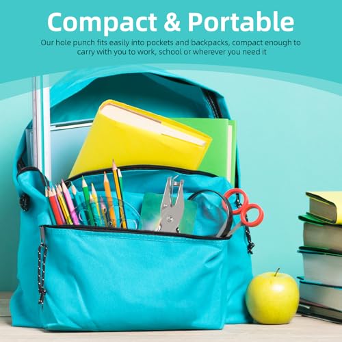 image for Oligei Single Hole Punch, 8 Sheet Capacity Hole Puncher, Paper Punch w