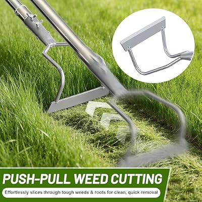 Weed Puller Tool with Long Handle, 65 Hand Weeder Remover Tool for Gardening, Heavy Duty Weeding Tool for Lawn, Yard, Patio, Garden Hoe for Weeding