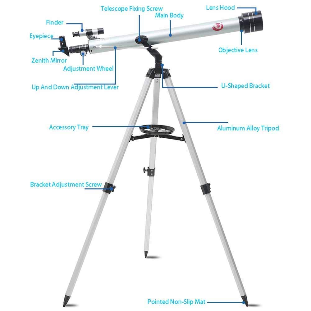 Telescopio astronomico rifrattore Spaziale con treppiede Regolabile, Giocattoli educativi, telescopi monoculari, telescopio Spaziale monoculare per Esterni per Bambini Principianti