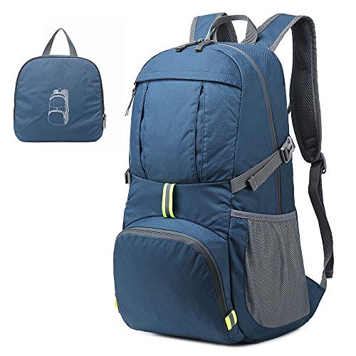 Lixada Mochila Plegable Ligero 35L Impermeable Compacta Mochila de Senderismo para Hombre Mujer Camping Senderismo Viaje