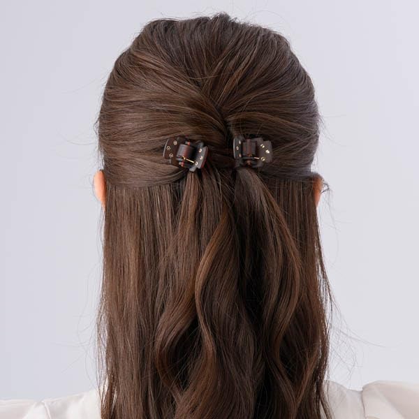 Complex Biz ブラウン ヘアクリップ Amazon.co.jp: コンプレックスビズ スーパー石付クリップ 2個 セット