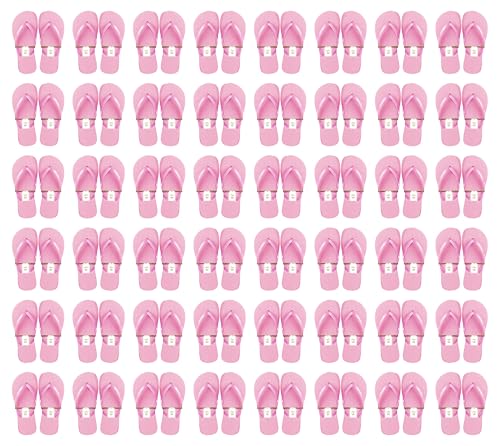 Image of Winterlace Bulk Flip Flops for Wedding Guests 48 Pairs Reception Slippers Destination Beach Pool Spa Sandals Wholesale Pack