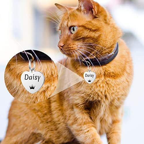 YEHANTI Hundemarke mit Gravur - Hundemarke Personalisiert mit Name, Telefonnummer und Adresse, Edelstahl Namensschild für Halsband, Anhänger Marke für Hunde, Katzen und Welpen (Herz)