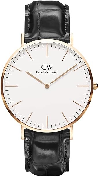 Daniel Wellington Classic Reading Orologio Uomo, 40mm, in Pelle, Nero/Oro  Rosato : Daniel Wellington: Amazon.it: Orologi