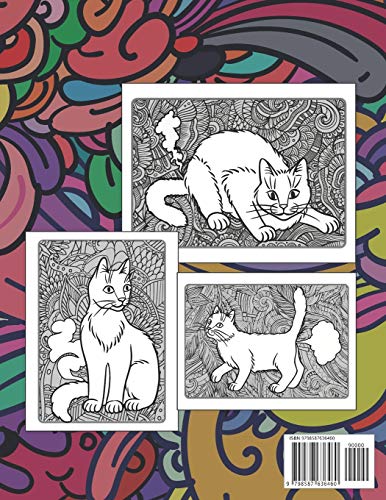 Cat Fart Coloring Book: Hilarious Cats Farting Funny Coloring Book for Stress Relief and Relaxation image 4