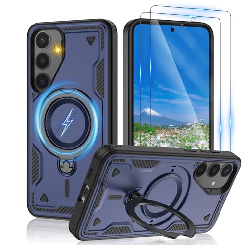 Gritup for Samsung Galaxy S25+ Plus Case: Fit Galaxy S24 Plus,Compatible with MagSafe,Metal Kickstand+[HD Screen Protector×2],Military Grade Drop Proof Protective Magnetic Case for S25 Plus,Blue - image 1