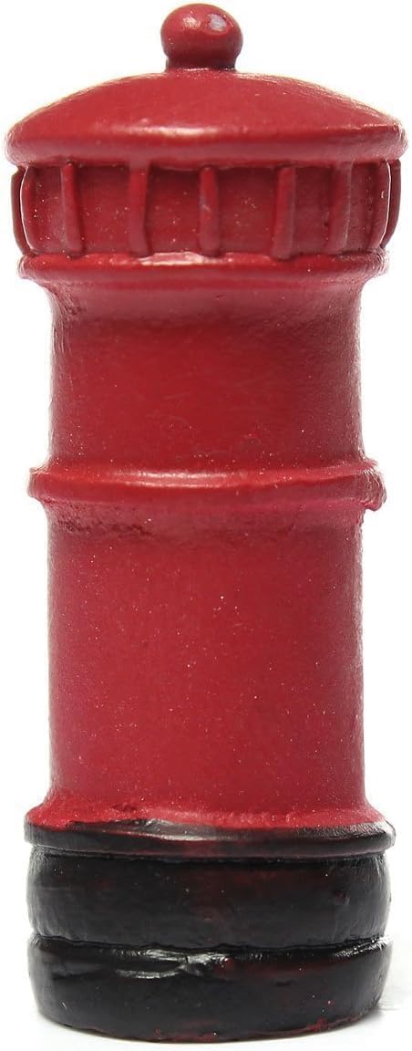 Red Miniature Retro Postbox Craft Decor Garden Fairy Ornament Flower Pot Plant Home DIY Dollhouse Ornament Accessories