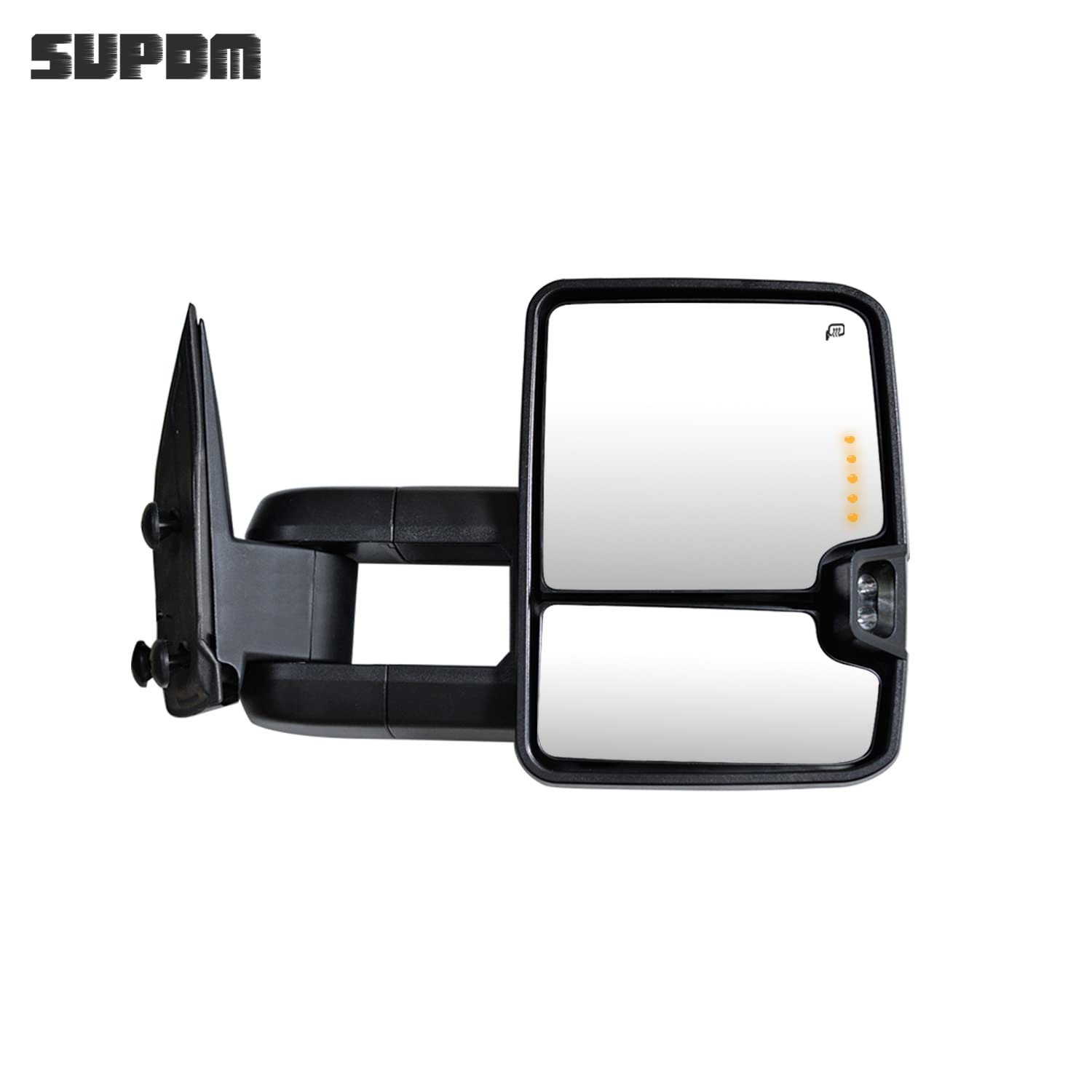 Towing Mirrors Compatible for Chevy Silverado Suburban Tahoe GMC Serria Yukon 2003 04 05 2006 Power Heated side mirror w/Turn Signals Lights, Clearance Lamp, Running Light (Set of 2)