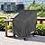 ULTCOVER Stackable Patio Chair Cover – Waterproof Outdoor Stack of Chairs Cover Fits Up to 26W x 30D x 45H inches, Balck