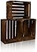 Produktbild CHICCIE 3 Set Vintage Holzkiste - Gebrannt - alte Obstkiste - Weinkiste - Natur Used Look (Gebrannt)