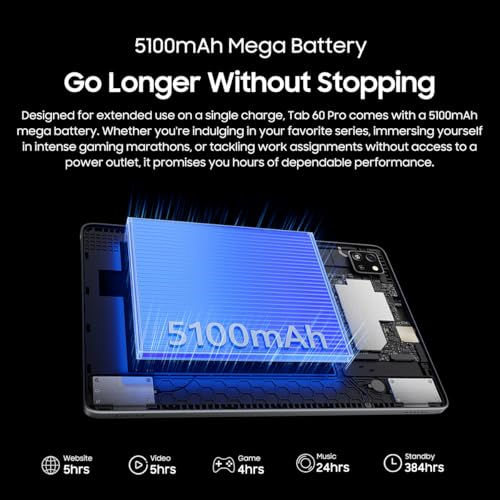 Blackview Tab 60 Pro, 10,1″ HD+ 7700 mAh, 24 GB + 128 GB (z możliwością rozszerzenia do 2 TB), Unisoc T606 Octa-Core, aparat 8 MP + 5 MP, GPS, Wi-Fi, Dual SIM, Face Unlock, 2 lata , szary