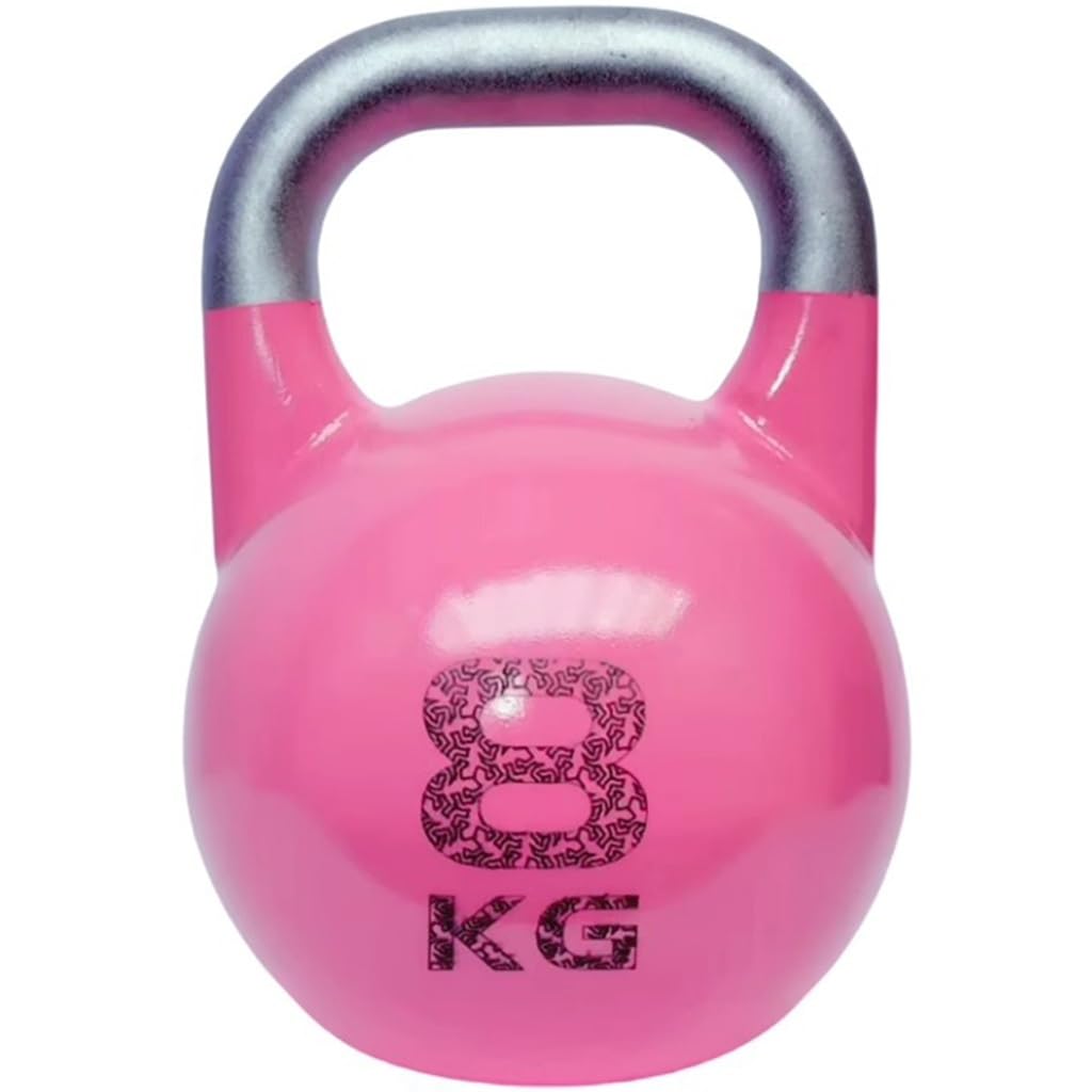 Kettlebell-Gewichte Fitnesssport Wettkampf Kugelhantel, Hanteln Für Muskeltraining Für Männer Und Frauen, Schwingen/Kniebeugen, Trainingsgeräte Fürs Fitnessstudio(Pink-8kg)
