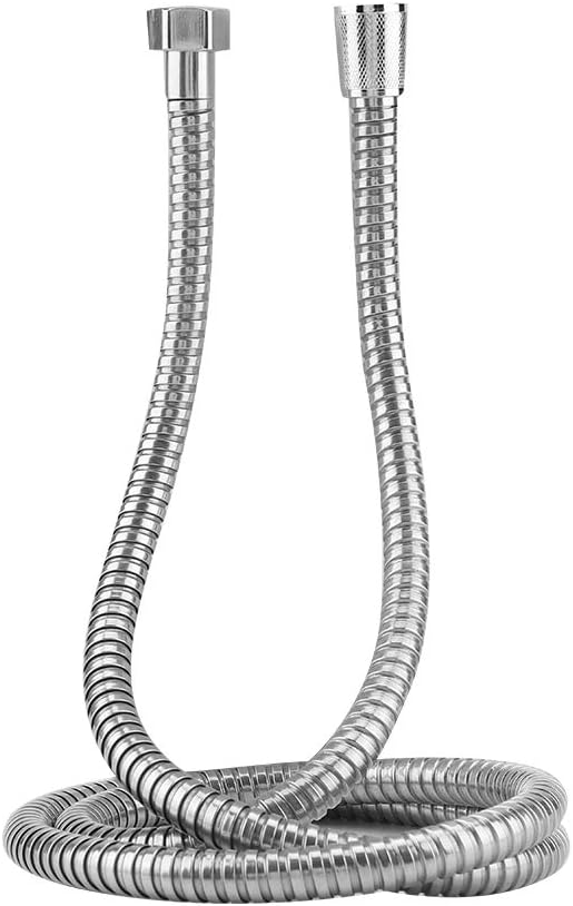 59 Inch Stainless Steel Shower Hose, Flexible Replacement Pipe Metal Hose with Brass Fittings for Bathroom Shower Systems