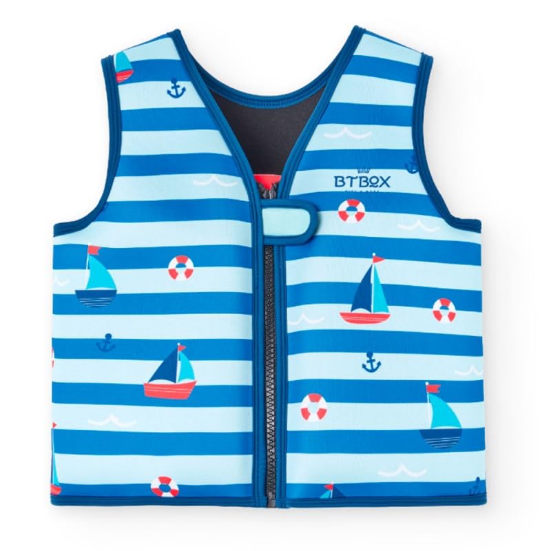 Btbox - Chaleco Flotador para Bebé -Talla XS a M -1 a 6 Años- Estampados - Natación, Piscina o Playa -Protección UPF 50+ -Neopreno de 5 mm -Doble Cierre de Seguridad