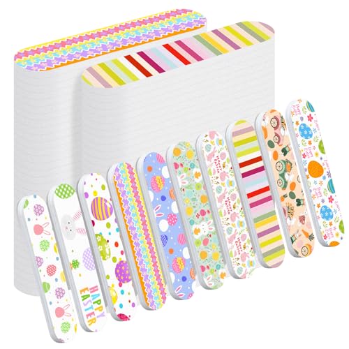 Lanties 50 Pcs Easter Nail File Gifts for Women Easter Basket Stuffers Mini Emery Board Nail Files Goodie Bag Stuffers for Employee Teacher Staff Coworker Women